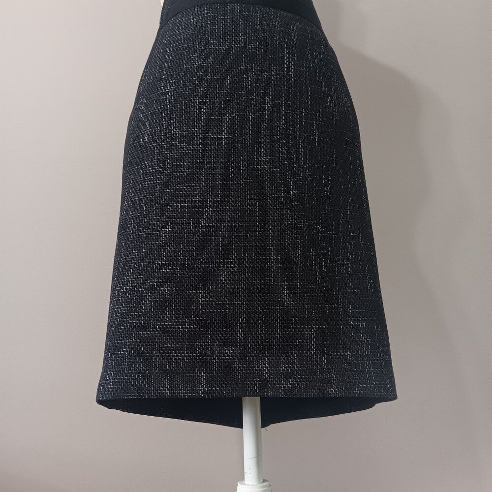 Navy tweed pencil skirt from The Limited